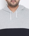 Shop Men's Plus Size Colourblock Stylish Casual Winter Hooded Sweatshirt