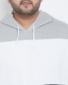Shop Men's Plus Size Colourblock Stylish Casual Winter Hooded Sweatshirt
