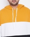 Shop Men's Plus Size Colourblocked Stylish Casual Winter Hooded Sweatshirt