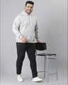 Shop Men's Grey Stylish Full Sleeve Hooded Casual Sweatshirt