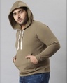 Shop Men's Green Stylish Hooded Casual Sweatshirt-Design