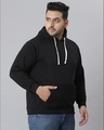 Shop Men's Black Stylish Hooded Casual Sweatshirt-Full