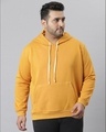 Shop Men's Yellow Solid Stylish Full Sleeve Hooded Casual Sweatshirt-Front
