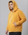 Shop Men's Yellow Solid Stylish Full Sleeve Hooded Casual Sweatshirt-Design