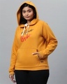 Shop Women's Yellow Printed Stylish Casual Hooded Sweatshirt-Design