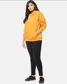 Shop Women's Plus Size Solid Stylish Casual Winter Hooded Sweatshirt-Full