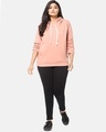 Shop Women's Plus Size Solid Stylish Casual Winter Hooded Sweatshirt-Full