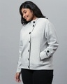 Shop Women's Grey Solid Stylish Casual Jacket-Design