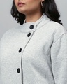 Shop Women's Grey Solid Stylish Casual Jacket-Full