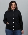 Shop Women's Black Solid Stylish Casual Jacket-Front