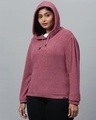 Shop Women's Maroon Solid Stylish Casual Sweatshirt-Design