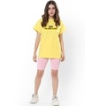 Shop Women's Yellow Invalid Opinion Graphic Printed Boyfriend T-shirt-Full