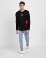 Shop Iron Face Full Sleeve T-Shirt (AVL) Black-Full