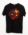 Shop Iron Man - Hexagon Half Sleeve T-Shirt (AVL)-Front