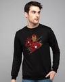 Shop Iron Man Brush Fleece Light Sweatshirts (AVEGL)-Front