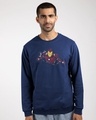 Shop Iron Man Burst Fleece Light Sweatshirts (AVL)-Front