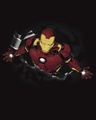 Shop Iron Man Burst Half Sleeve T-Shirt (AVL)