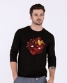 Shop Iron Man - Hexagon Full Sleeve T-Shirt (AVL)-Front