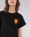 Shop Iron Man Printed Badge Boyfriend T-Shirt (AVL)-Front