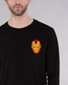 Shop Iron Man Printed Badge Full Sleeve T-Shirt (AVL)-Front