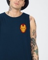 Shop Iron Man Printed Badge Vest (AVL)-Front