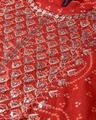 Shop Women's Red Cotton Embroidered A Line Kurta-Full