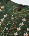 Shop Women's Green Yoke Design Bandhani A Line Kurta-Full