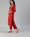 Shop Women's Red Yoke Design A Line Kurta-Design