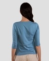 Shop Island Blue Round Neck 3/4th Sleeve T-Shirt-Design