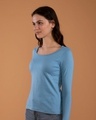 Shop Island Blue Scoop Neck Full Sleeve T-Shirt-Design