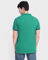 Shop Men's Green Cuffed Sleeve Polo T-shirt-Design