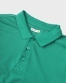 Shop Men's Green Cuffed Sleeve Polo T-shirt