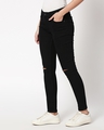 Shop Jade Black Distressed Mid Rise Stretchable Women's Jeans-Design