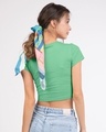 Shop Jade Green  Crop Top T-Shirt-Design