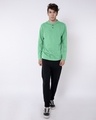 Shop Jade Green Full Sleeve Henley T-Shirt-Full