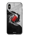 Shop Japanese Art Printed Premium Glass Cover For iPhone XS Max (Impact Resistant, Matte Finish)-Front