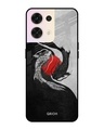 Shop Japanese Art Printed Premium Glass Cover for Oppo Reno8 5G (Shock Proof, Scratch Resistant)-Front