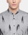 Shop Grey Black Handwoven Ikat Shirt
