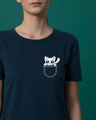 Shop Jeb Mein Billi Basic Round Hem T-Shirt-Front