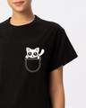 Shop Jeb Mein Billi Boyfriend T-Shirt-Front