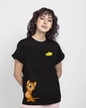 Shop Jerry & Cheese Women's Printed Boyfriend T-Shirt (TJL)-Front