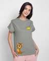 Shop Jerry & Cheese Women's Printed Boyfriend T-Shirt (TJL)-Front