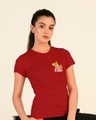 Shop Jerry Relax Half Sleeve Printed T-Shirt (TJL) Bold Red-Front