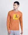 Shop Jerry's cheese day  Full Sleeve T-Shirt Vintage Orange (TJL)-Front