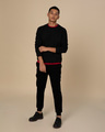 Shop Jet Black Basic Zipper Fleece Joggers-Full