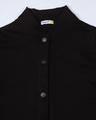 Shop Jet Black Buttoned Bomber Jacket