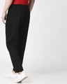 Shop Jet Black Casual Cotton Pants-Full