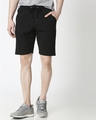 Shop Jet Black Casual Shorts-Front