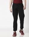 Shop Jet Black Cotton Jogger Pants-Design