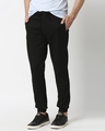 Shop Men's Black Joggers-Front